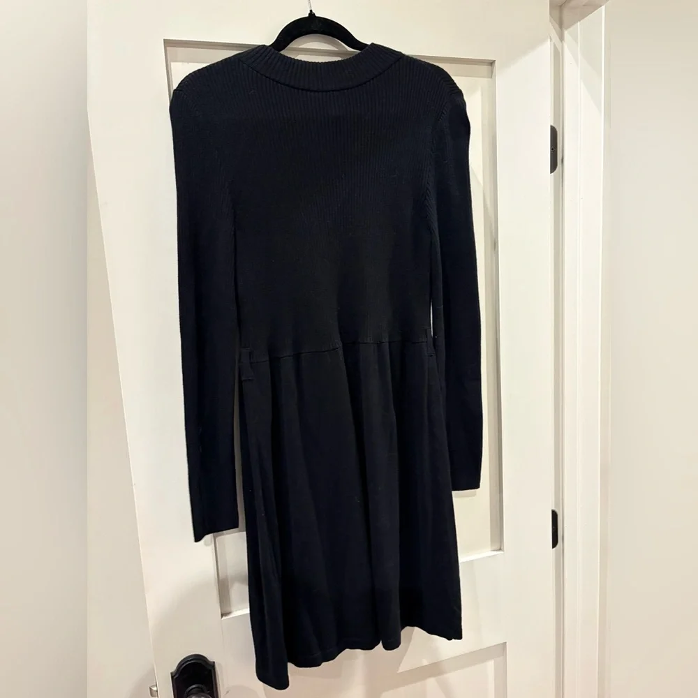Free people Classic Black Long Sleeve Knit Dress